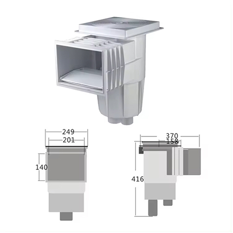 Skimmer Vacuum Fittings for Concrete swimming pool and liner pool