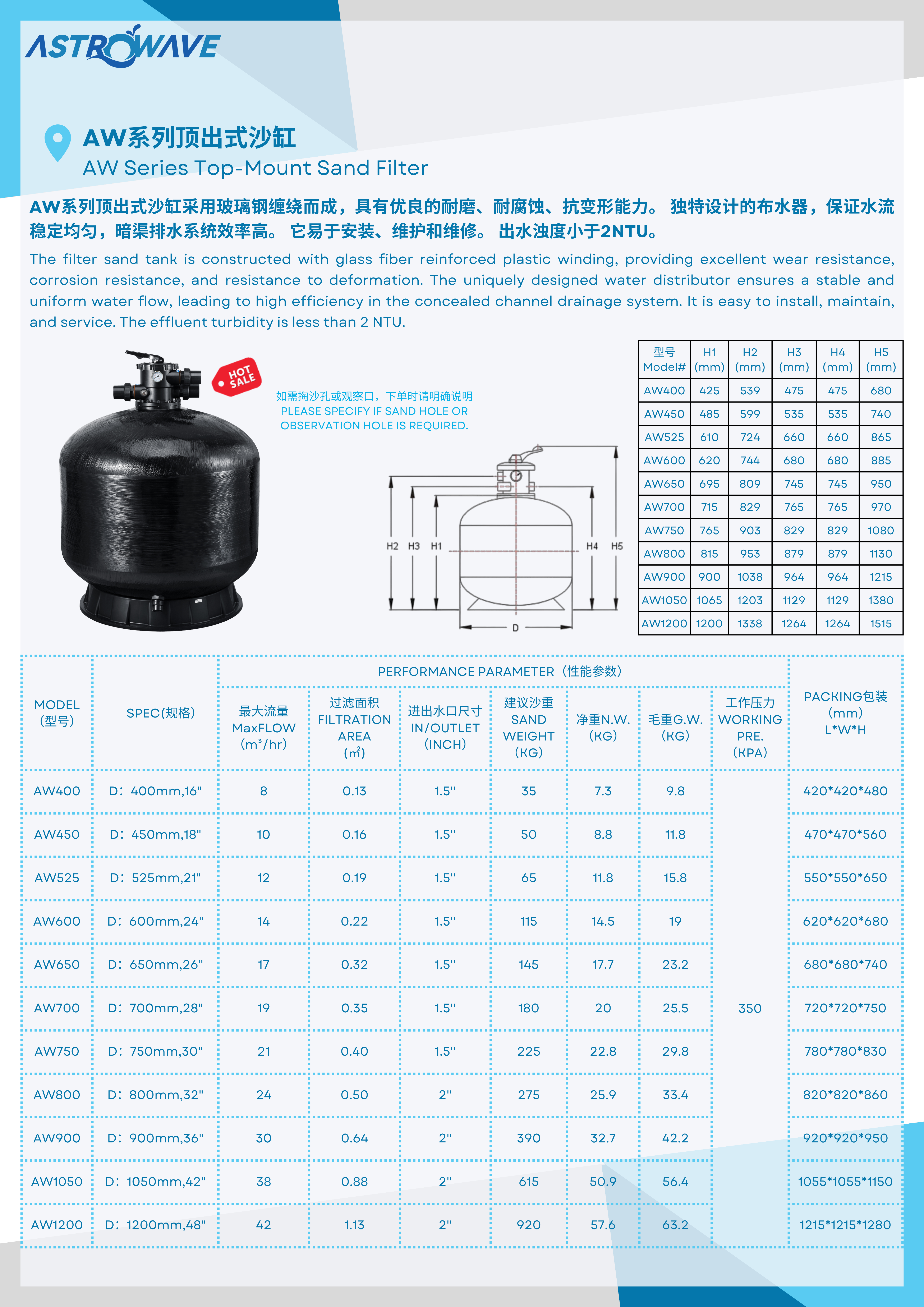 commercial sand filter