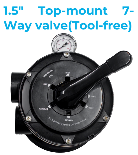 7-way pool filter multiport valve