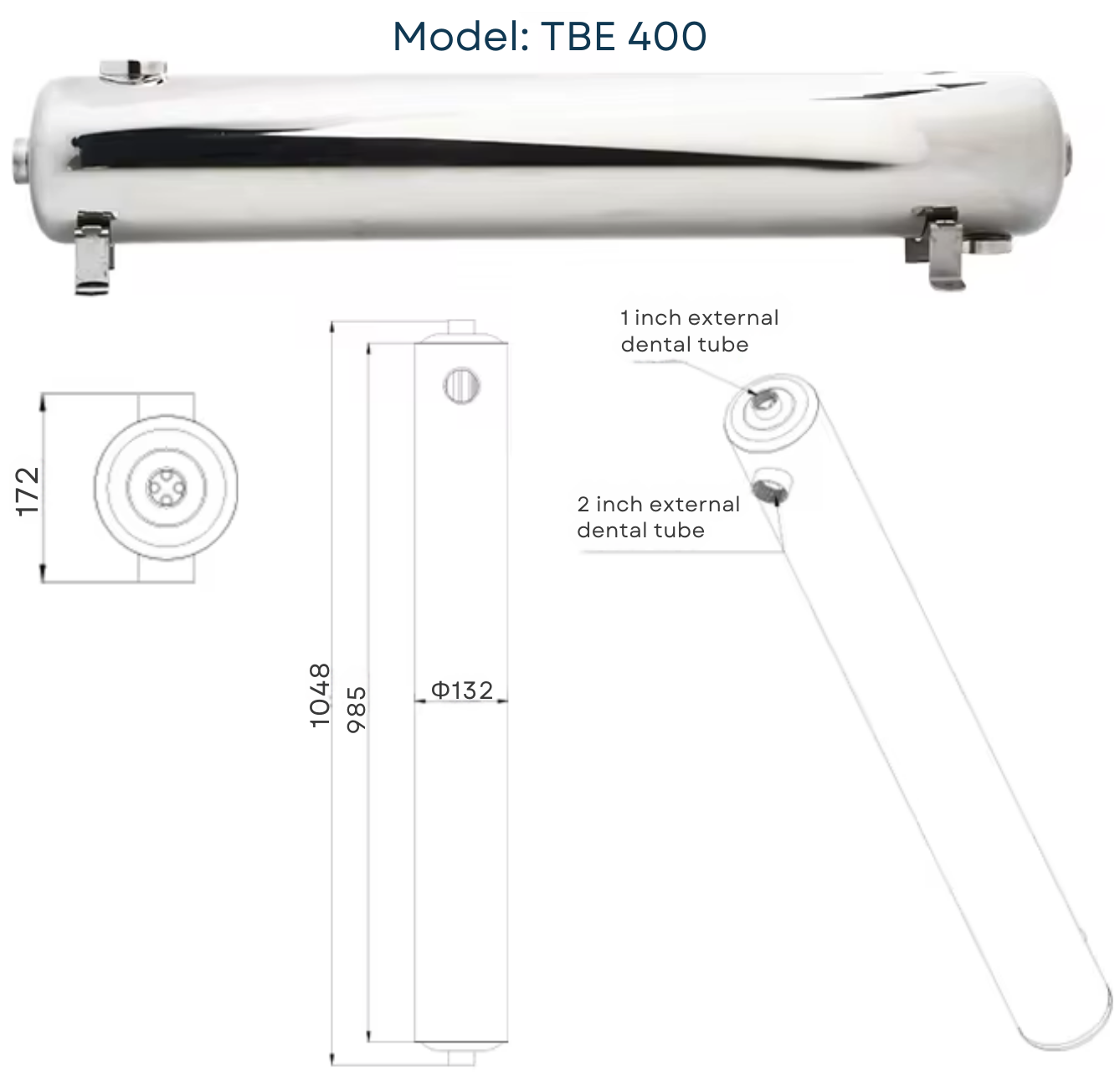 white tubular heat exchanger 