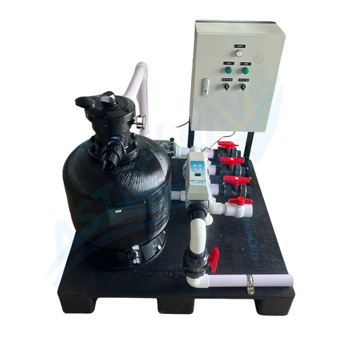 Compact All-in-One Pool System with Filtration & Disinfection